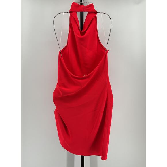 Amanda Uprichard 'Samba' Red Polyester Dress Size M - Picture 3 of 5